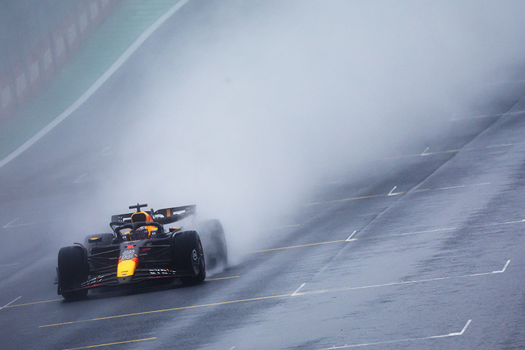 Max Verstappen on track during qualifying for the Brazilian GP at Autodromo Jose Carlos Pace, November 3, 2024.